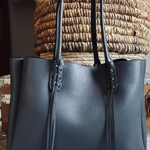 Lanvin Navy Leather Tote. EUC! - Picture 2 of 5